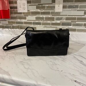 Vintage Derek Alexander Purse black tan two tone leather tons of card & pockets